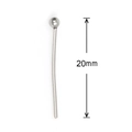20mm silver stainless steel ball head pins for professional DIY jewelry making - 0.6x20mm Ball Head Pin (50 Pieces/Pack)