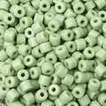 Zylindrische 6mm Acrylperlen in Salbeigrün mit cremiger Oberfläche für DIY-Schmuck - 50 Stück / Hellgrün