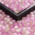 Pink and white gradient resin beads with cat-eye effect for DIY jewelry making - Purple & Yellow / 8mm (Hole 1.5mm)
