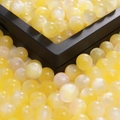 DIY yellow translucent cat-eye resin beads for jewelry making with glossy finish - Amber White / 8mm (Hole 1.5mm)