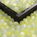 Polished light green cat-eye resin beads for DIY jewelry making and handmade necklaces - Yellow Grey