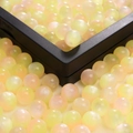 DIY round acrylic beads with translucent yellow and pink gradient finish for jewelry making - Yellow-Pink