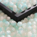 Light blue and white cat-eye resin beads for DIY jewelry and necklace crafting - Blue Pink
