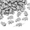 Versilberte Elefanten-Abstandshalter-Perlen für DIY-Schmuck mit Metalloberfläche - Elefantenform / 30 Stück/Packung (12x8mm) / Silber