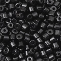 Lose 6mm schwarze Acryl-Zylinderperlen mit Hochglanz-Finish für DIY-Schmuckarbeiten - Schwarz
