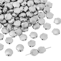 Polierte silberne Trennperlen in Muschelform für DIY-Schmuck und Bastelarbeiten - Muschelform / 30 Stück/Packung (8x9mm) / Silber