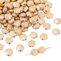 Goldene muschelförmige CCB-Abstandshalterperlen mit Fächertextur für DIY-Schmuck - Muschelform / 30 Stück/Packung (8x9mm) / Gold