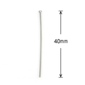 40mm silver stainless steel flat head pins for DIY jewelry making and beading - 0.7x40mm T-Head Pin (100 Pieces/Pack)