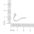 Polished stainless steel fishhook earring wire DIY jewelry part on measuring scale - 0.7x20x11mm Plain Earring Hook (200 Pieces/Pack)