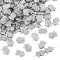 Silberne Eulen-Zwischenperlen für DIY-Schmuck mit feiner Textur und zentraler Bohrung - Eulen-Form / 30 Stück/Packung (8x10mm) / Silber