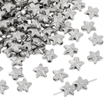 Silberfarbene Stern-Zwischenperlen aus CCB für die DIY-Schmuckherstellung - Seesternform / 30 Stück/Packung (9mm) / Silber
