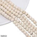 5x6mm συνθετικές χάντρες howlite με φυσική υφή για χειροποίητα κοσμήματα DIY - Χάντρα Άβακας (5x6mm)