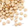Goldene CCB Smiley Perlen als Zwischenelemente für DIY Halsketten und Armbänder Design - Smiley-Gesicht-Stil / 30 Stück/Packung (8mm) / Gold