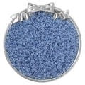 Bulk 3mm light blue glass seed beads for DIY jewelry making in a silver plate - 10g/Pack (Approx. 300 pcs) / Lake Blue