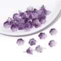 Purple lily of the valley glass beads for DIY jewelry making and handmade accessories - 10 Pieces/Pack (12x7mm) / Deep purple