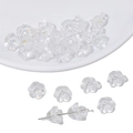 Transparent iridescent bellflower beads for DIY jewelry making with gradient luster - 10 Pieces/Pack (12x7mm) / Iridescent Transparent