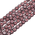 Flat round purple millefiori glass beads for DIY jewelry making handmade bracelets - 8mm (Approx. 45 Pieces) / Purple