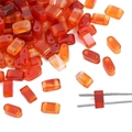 Rote Shoushan-Stein Rechteckperlen mit 2 Löchern für DIY-Schmuckherstellung und Basteln - 10 Stück (5x2mm) / Roter Achat