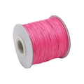 Cordino cerato rosa per gioielli fai-da-te su rocchetto bianco, filo intrecciato a mano - Rosa Rosso
