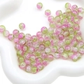 Perles en verre craquelé dégradé rose et cyan pour bijoux DIY 8-10mm - Bicolore Jaune Et Rose