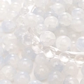 Light blue translucent round glass beads in a tray for DIY jewelry making and crafts - 10mm / Mint Green Cat Eye Thick Frame / 20Pcs/Pack