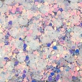 Mixed pink and purple sequins in heart and star shapes for DIY jewelry making and crafts - Purple Mixed Style