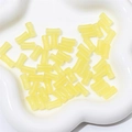 Translucent yellow glass bamboo beads for DIY jewelry making and craft projects - Lemon Yellow
