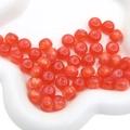 Sparkling orange resin beads with gold glitter for handmade DIY jewelry crafting - 11x8mm / 10Pcs/Pack / Orange Red