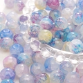 Dreamy aurora blue round glass beads with watercolor dye for DIY jewelry making - 10mm / Ultramarine / 20Pcs/Pack