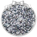2.5mm glass seed beads in iridescent blue and purple for DIY jewelry making - 10g/Pack Approx 700 Pcs / Black and White