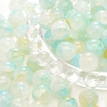 Translucent aurora blue round glass bead with light ink texture for DIY jewelry making - 10mm / Mountain Mist / 20Pcs/Pack