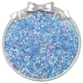 Mix of 2.5mm iridescent glass seed beads in blue and purple hues for DIY jewelry - 10g/Pack Approx 700 Pcs / Blue Mix