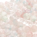 Polished aurora blue round glass beads with colorful ice crack patterns for DIY jewelry - 10mm / Lotus White / 20Pcs/Pack