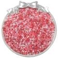 2.5mm glass seed beads in assorted pink and rose tones for DIY jewelry making - 10g/Pack Approx 700 Pcs / Red Mix