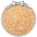 Mix of 2.5mm glass seed beads in yellow and orange iridescent tones for DIY jewelry - 10g/Pack Approx 700 Pcs / Orange Mix