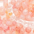 Polished peach pink gradient crackle glass beads for DIY jewelry making and bracelets - 10mm / Pink / 20Pcs/Pack