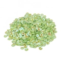 Iridescent light green round sequins with laser finish for DIY garment accessories - Green Round Sequins