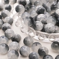 DIY jewelry round beads with ink-smoke texture for bracelets and necklaces - 10mm / Vermilion Ink / 20Pcs/Pack