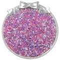 Mix of 2.5mm pastel glass beads in a decorative silver tray for DIY jewelry making - 10g/Pack Approx 700 Pcs / Purple Mix