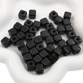 Polished black acrylic cube spacer beads for handmade DIY jewelry in a ceramic dish - 10mm (25 Beads/Pack) / Black