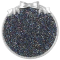 2.5mm iridescent deep blue and purple glass seed beads in a decorative silver tray - 10g/Pack Approx 700 Pcs / Black
