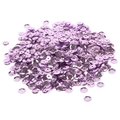 Metallic purple hexagonal sequins with center hole for DIY sewing and embroidery - Light Purple Round Sequins
