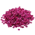 Sparkling rose red round metal sequins with center holes for DIY sewing and jewelry - Fuchsia Metallic Sequins