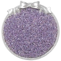 Irridescent lavender 2.5mm glass seed beads displayed in a silver tray for DIY jewelry - 10g/Pack Approx 700 Pcs / Balsam Purple