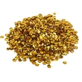 Golden round sequin flakes with concave-convex faceted design for DIY clothing and accessories - Deep Gold Round Sequins