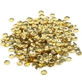 Faceted gold round sequins with center hole for DIY clothing and jewelry accessories - Light Gold Round Sequins