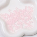 Translucent pink frosted glass cube beads for DIY jewelry and bracelets making - Pink