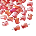 Rode Aurora AB glazen strikkralen met facetten voor handgemaakte sieraden en DIY - 10 Stuks/Verpakking (Opening ca. 1,5 mm) / Rood