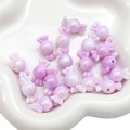 Perles en acrylique bonbon violet clair irisées pour bracelets et bijoux faits à la main - 5 Pièces/Paquet / Violet