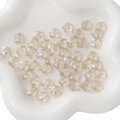 Champagne gold 10mm flower-shaped faceted glass beads for DIY jewelry making and crafts - Flower Shape (BBA114) / 10mm (10 Pieces/Pack) / Champagne